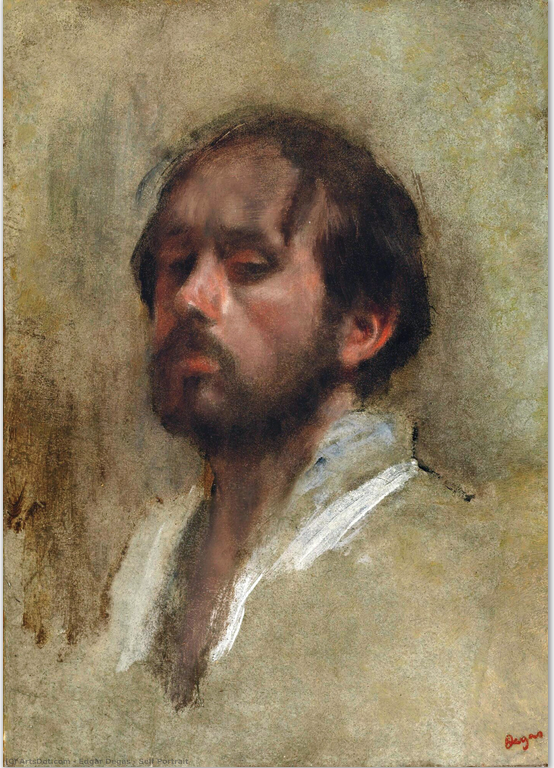 Portrait de l'artiste en buste de trois quarts gauche