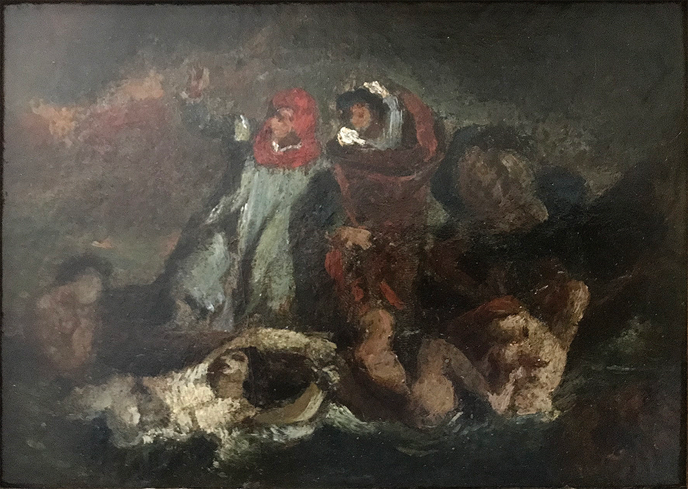 Adolphe CALS - La barque de Dante, d'après Delacroix