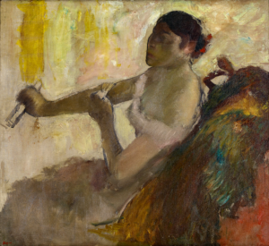 Edgar DEGAS - Femme assise mettant ses gants, portrait de Mlle Rose Caron