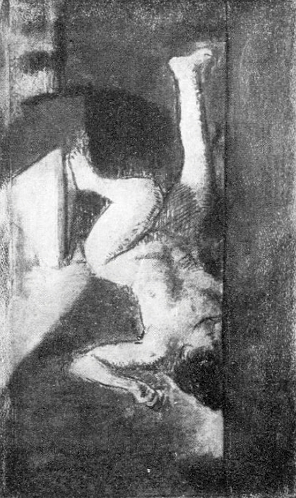 Edgar DEGAS - Femme nue couchée sur le dos jambes levées
