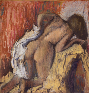 Edgar DEGAS - Femme s'essuyant à genoux sur un divan