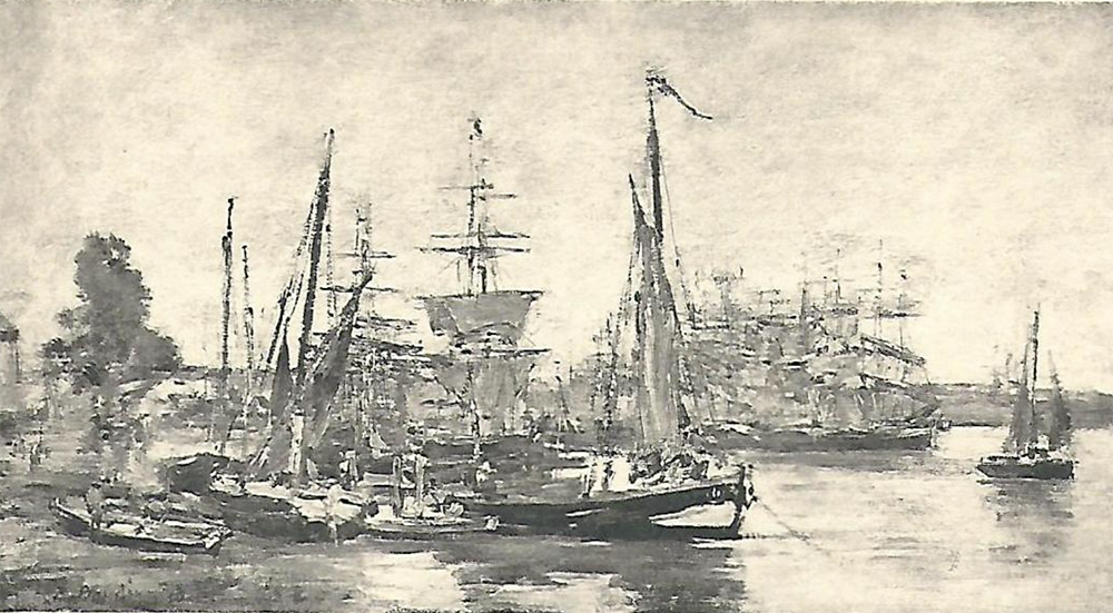 Eugène BOUDIN - Le port de Bordeaux