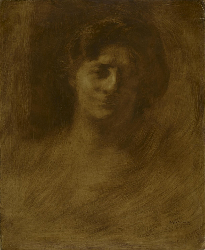 Eugène CARRIÈRE - Portrait de Melle Lucienne Bréval