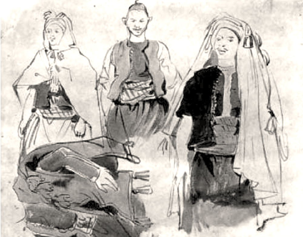Quatre marocains, costumes