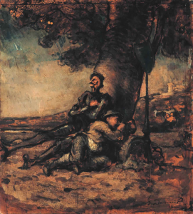 Honoré DAUMIER - Don Quichotte et Sancho Pança se reposant sous un arbre