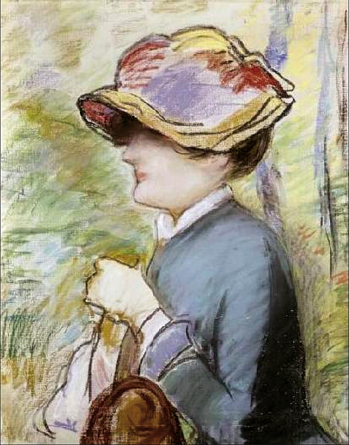 Édouard MANET - Jeune femme en chapeau à bords rabattus