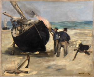 Édouard MANET - Le bateau goudronné