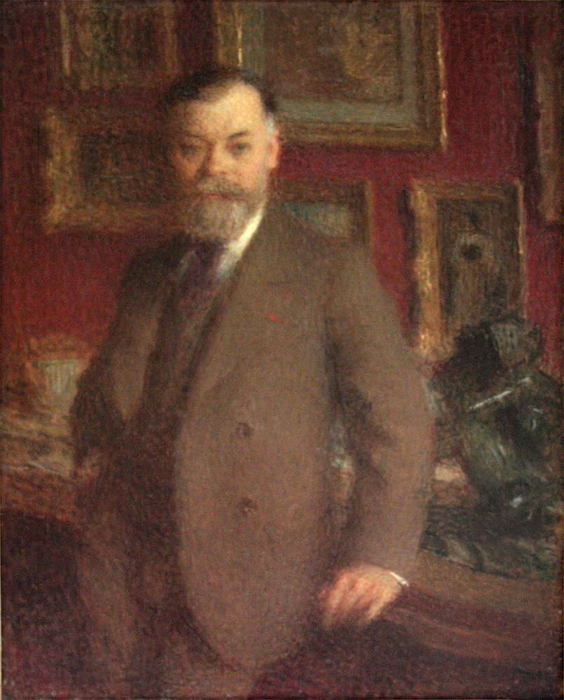 Ernest LAURENT - Portrait de George Viau dans son intérieur