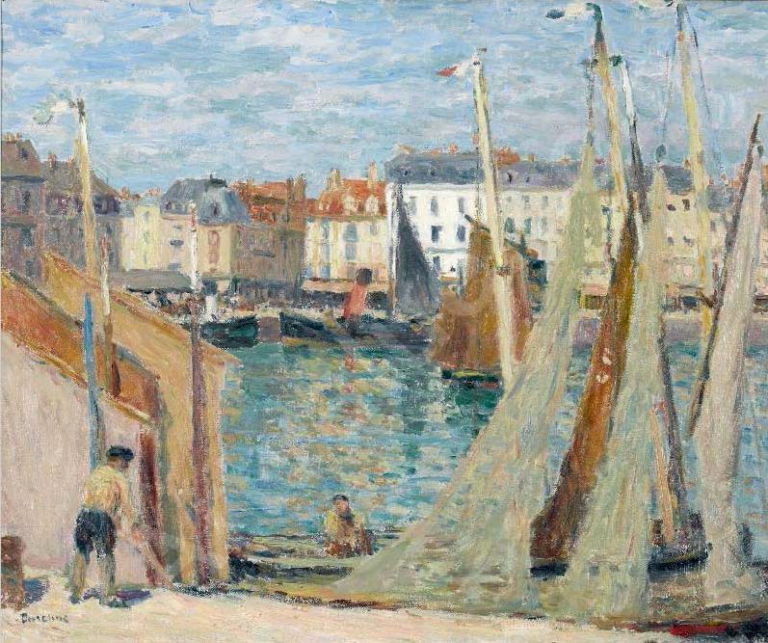 Eugène-Antoine DURENNE - Le port de Dieppe