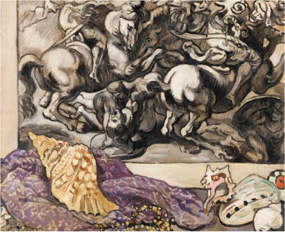 «Nature morte à la conque» -hommage à Delacroix