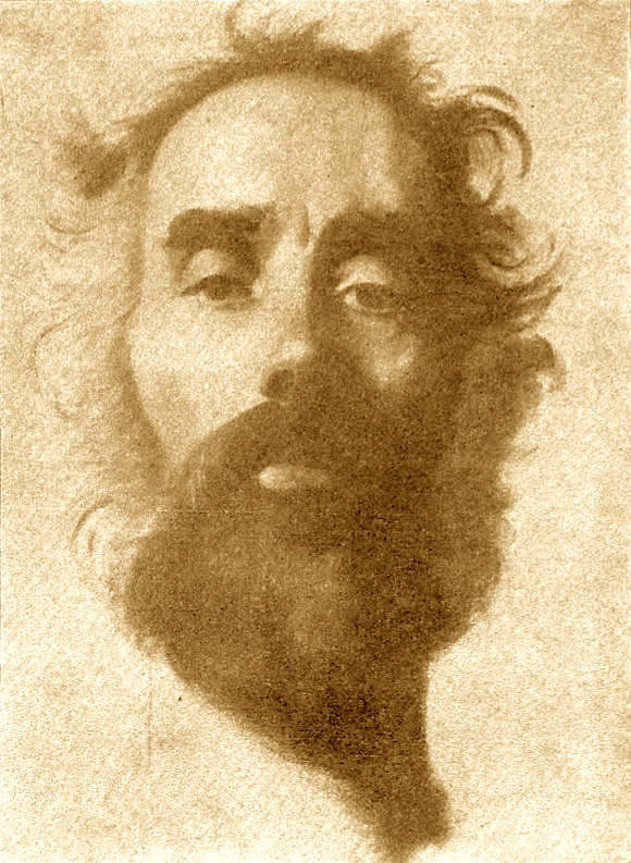 Jean Auguste INGRES - Portrait de Nicolas Poussin, dessin pour l’Apothéose d’Homère