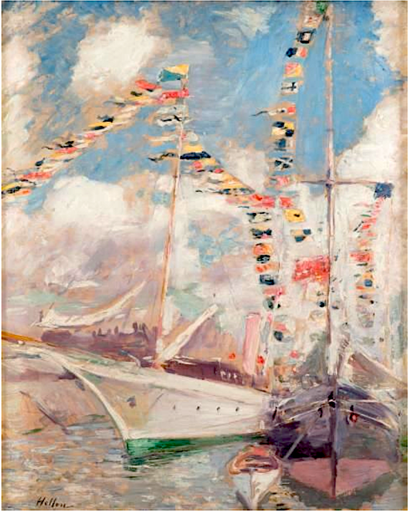 Yacht de l'artiste, port de Sanville