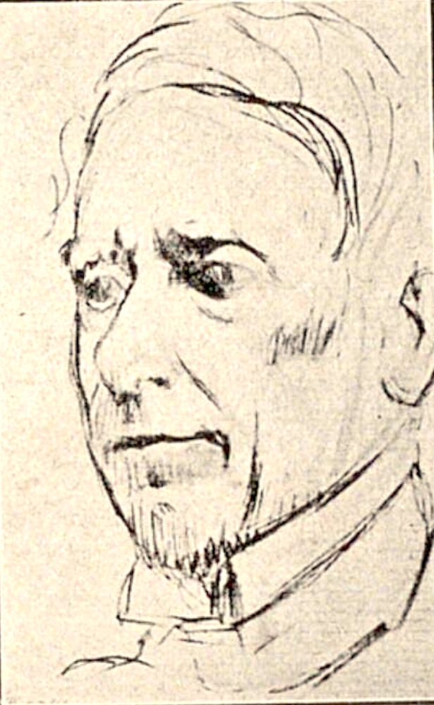 Esquisse de lête d'homme