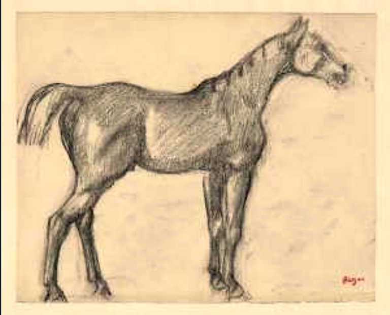 GV2366-Edgar DEGAS-Cheval de profil vers la droite