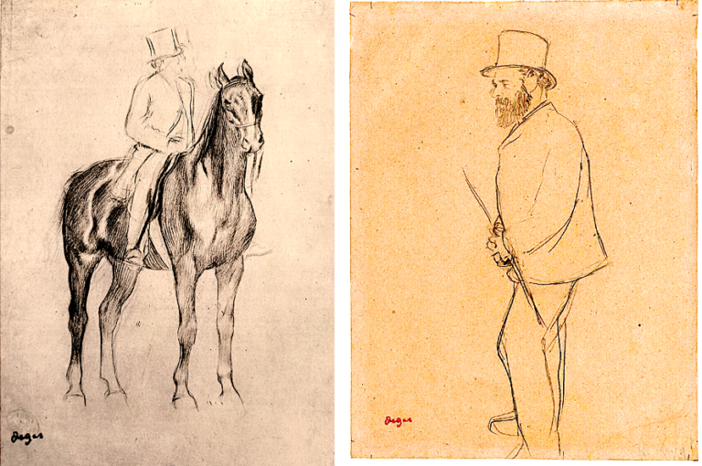 Edgar DEGAS - Gentleman Rider et Sportsman ou Edouard MANET