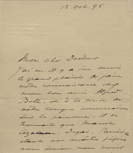 Lettre de Viau à Gachet extrait