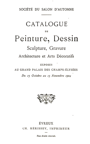 Exposition George VIAU - 1904 - Salon d'automne Paris