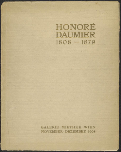 1908 Exposition H.Daumier Galerie Miethke Wien