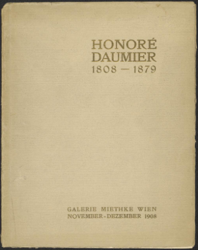 1908 Exposition H.Daumier Galerie Miethke Wien